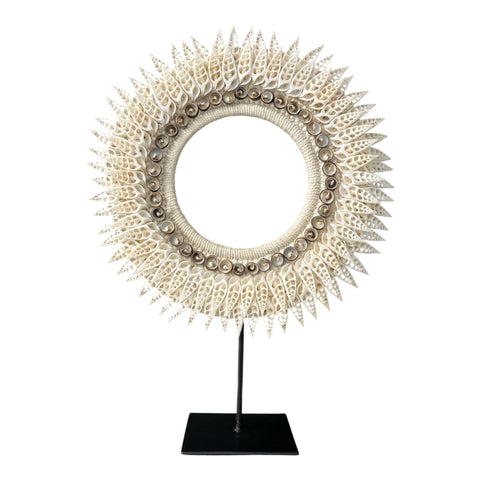 Shell Necklace on Stand (White)