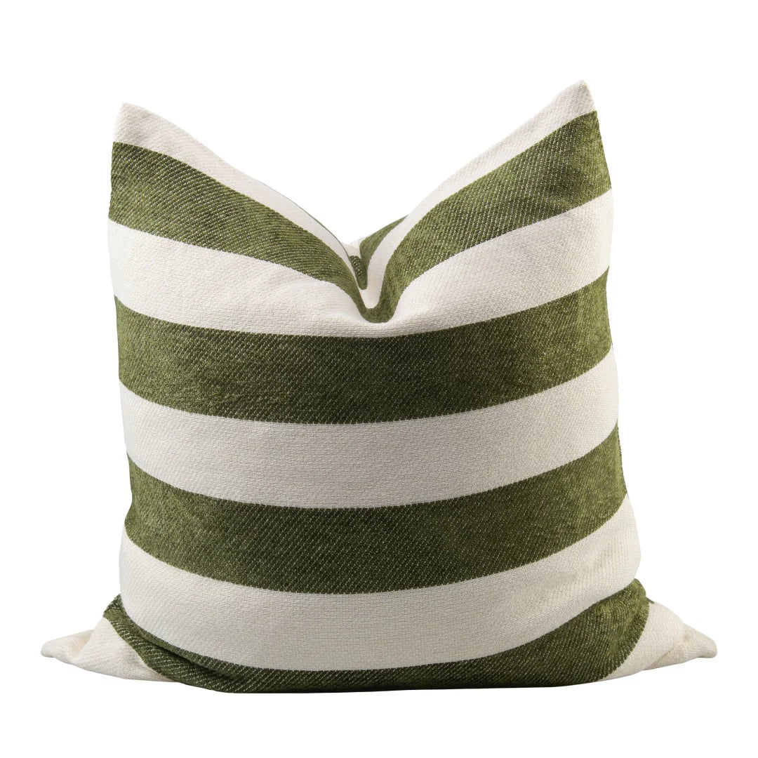 Scatter Cushion Cover 55x55cm - Green Stripes