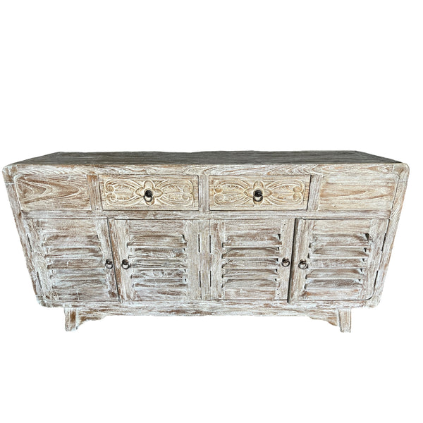Console 2 drawer 4 door with louvers