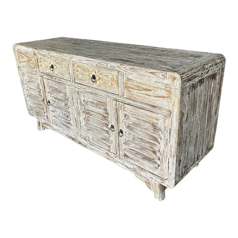 Console 2 drawer 4 door with louvers