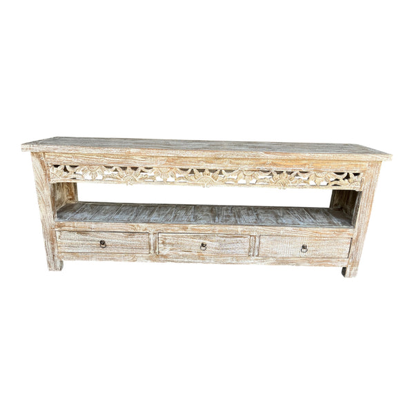 Console table 3 Drawers in bottom rack Teak Wood