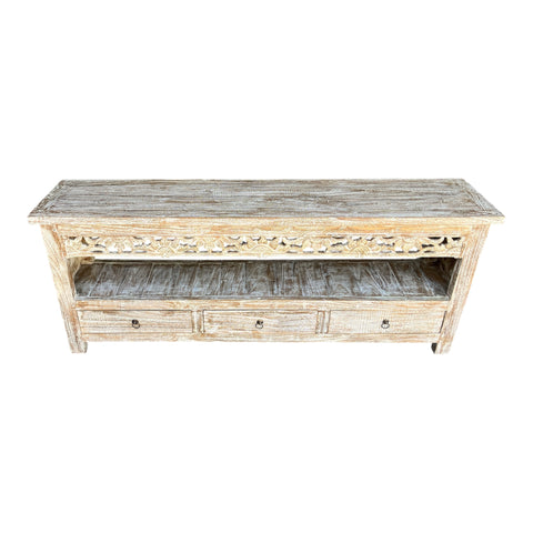 Console table 3 Drawers in bottom rack Teak Wood