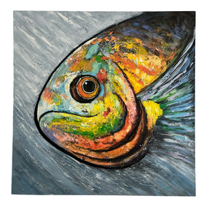 Art Painting "Fish Face" 100 x 100cm