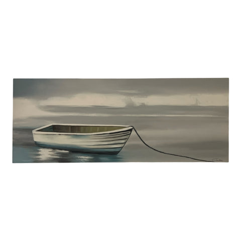 Art Painting "Rowboat on beach" 150x60cm