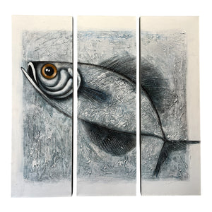 Art Painting "Trip Tech Fish" 100x100cm