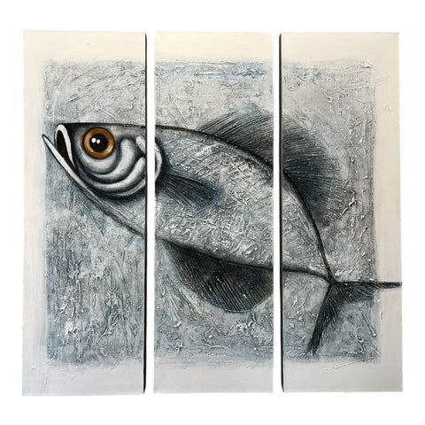 Art Painting "Trip Tech Fish" 100x100cm