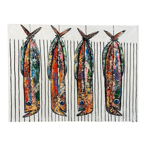 Art Painting "Four Fun Fishes" 80x60cm