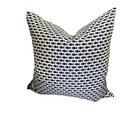 Scatter Cushion Cover - Little navy Fish