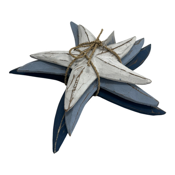 Beach House Wooden Starfish Stack