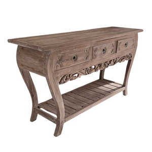 Console 3 drawer, curved legs