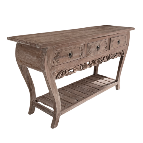 Console 3 drawer, curved legs