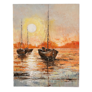 Art Painting 80x100cm "Sail boats Sunset"