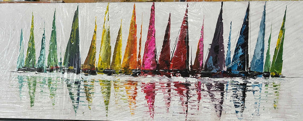 Art Work Sailboat 150x50cm (C)