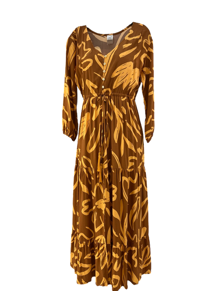 Ladies Long Dress - Boho Bold Print