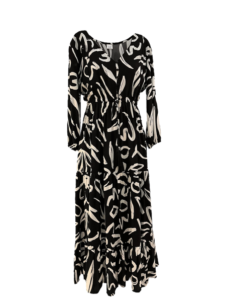 Ladies Long Dress - Boho Bold Print