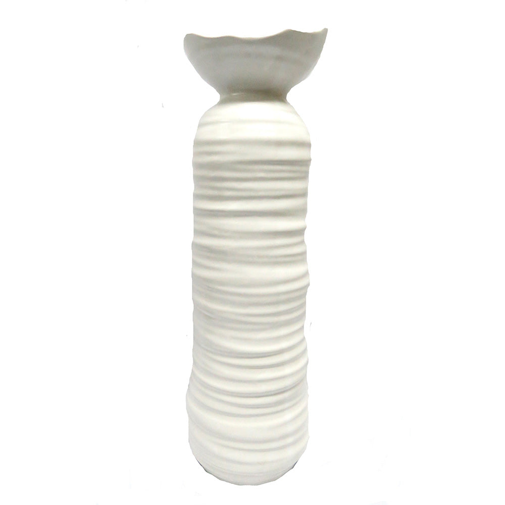 Vase Ceramic White 14x46cm
