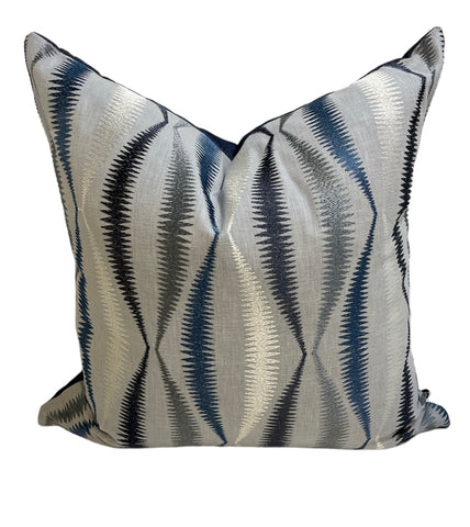 Scatter Cushion Luxury Weave Grey & Blue Cover 50x50cm