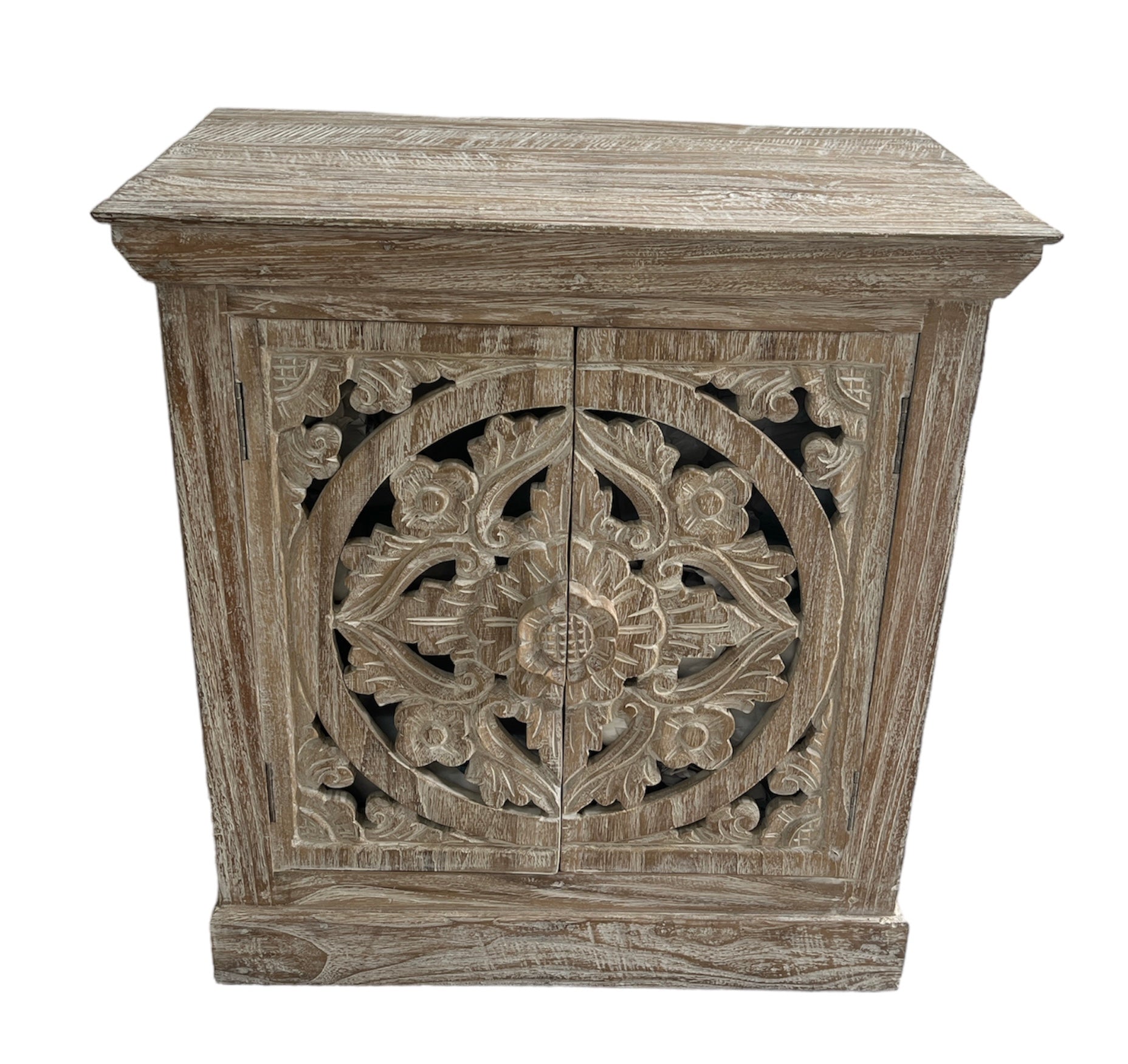 Bedside Table Ornate Carving