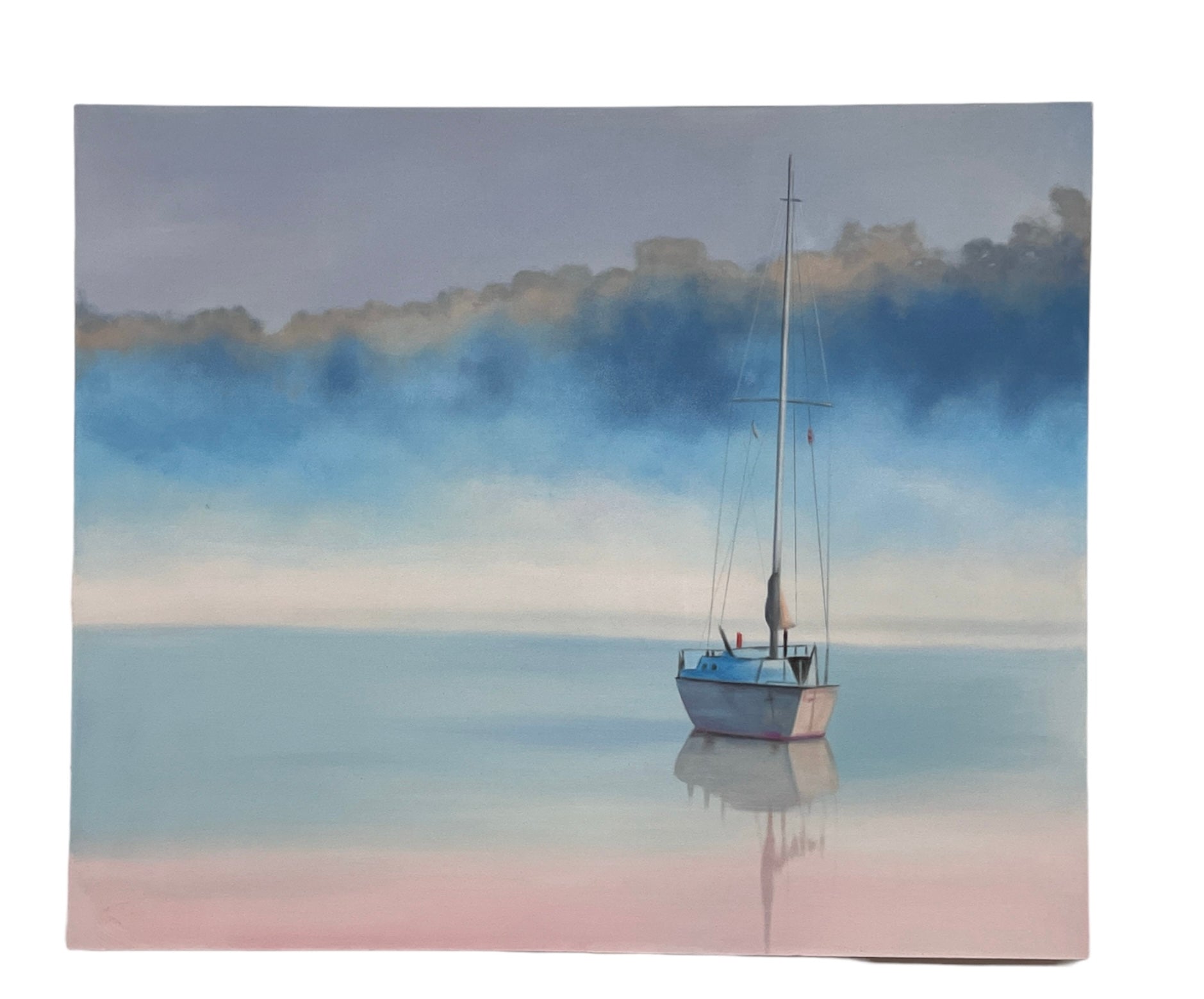 Art Painting 120x100cm Sunset Sailboat