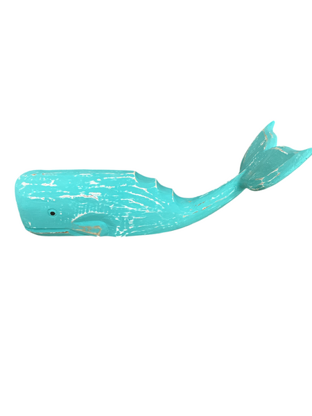 Wooden Whale Set Turquoise