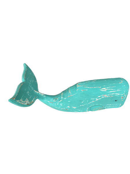 Wooden Whale Set Turquoise