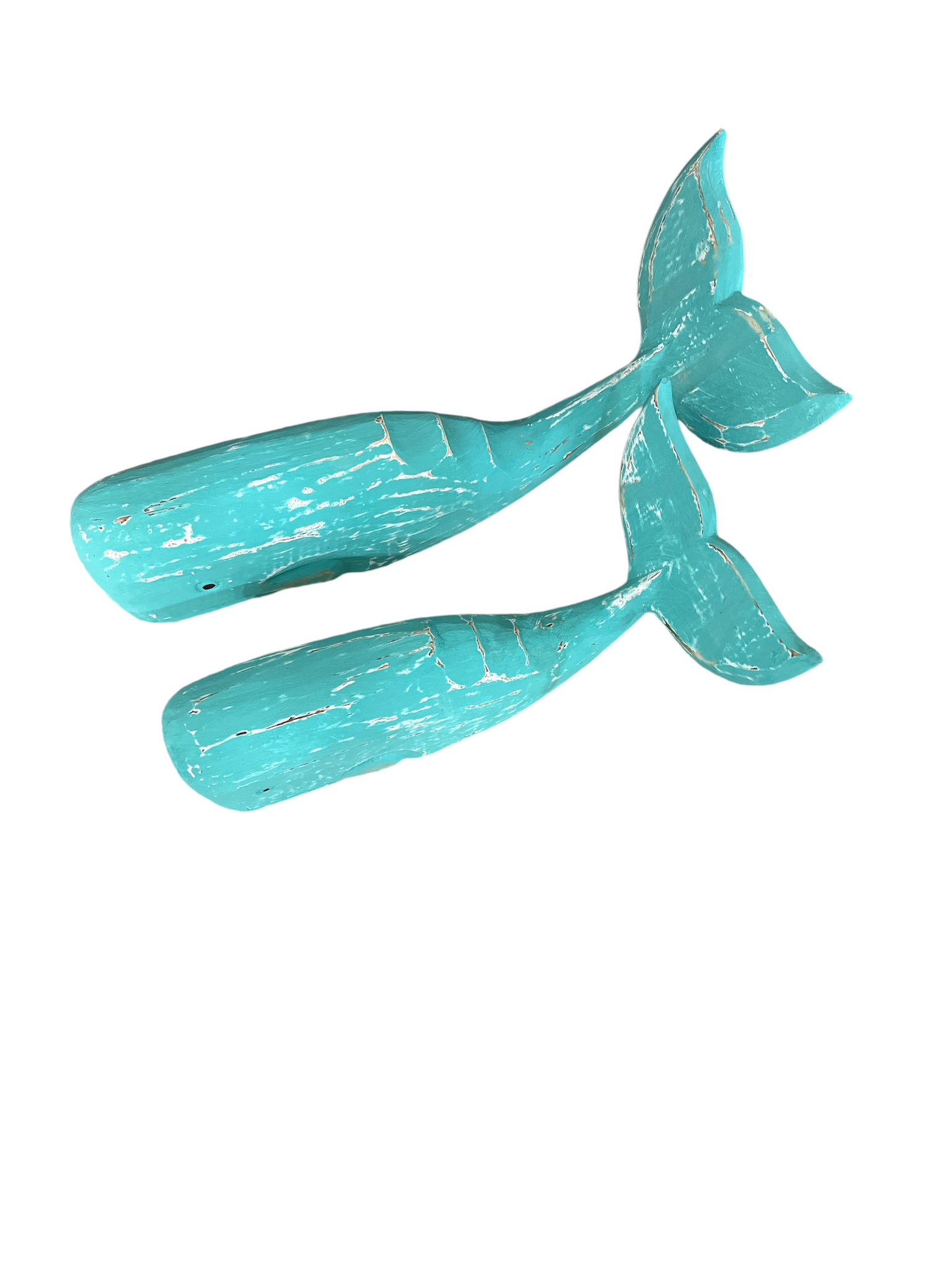 Wooden Whale Set Turquoise