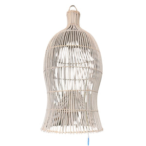 Pendant Rattan Fish trap White washed