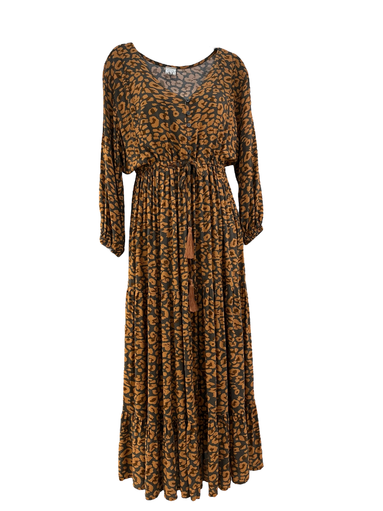 Ladies Long Dress - Boho Animal Print