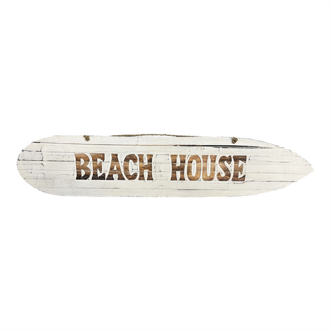 Beach House Surfboard Slatted Sign 1m