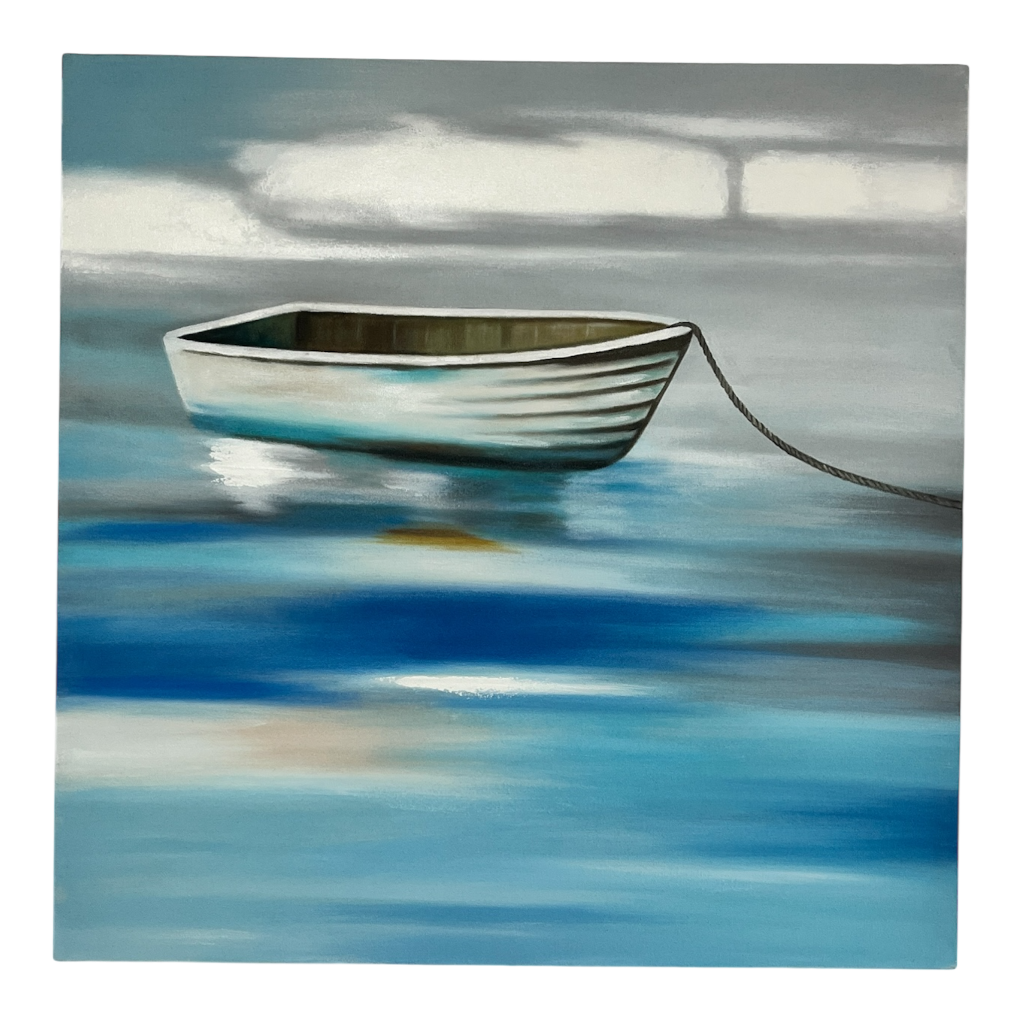 Art Painting " a Rowboat" 100x100cm