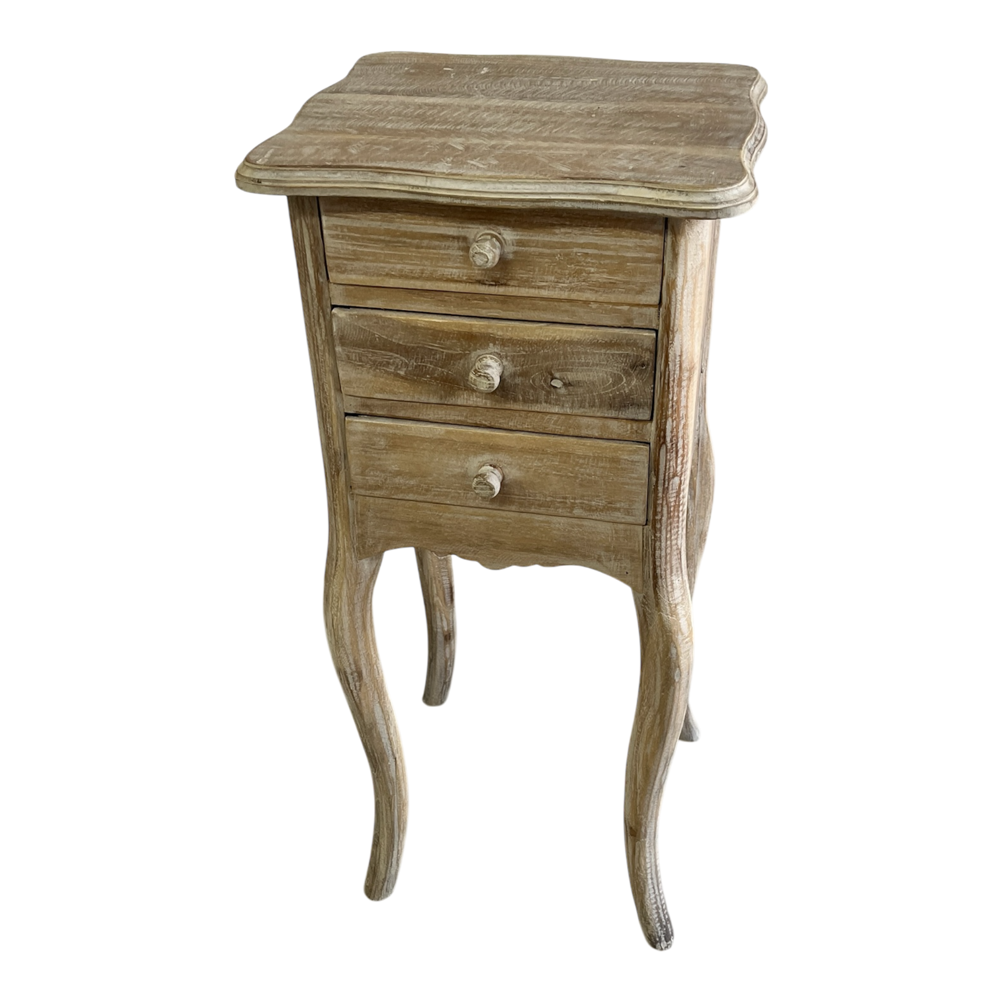 3 Drawer Square Bedside Table