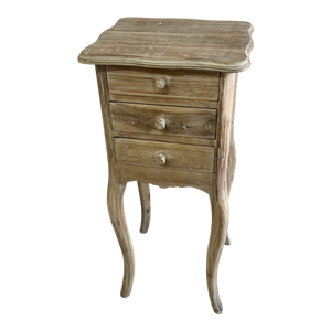 3 Drawer Square Bedside Table
