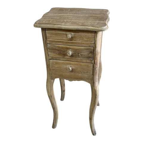 3 Drawer Square Bedside Table