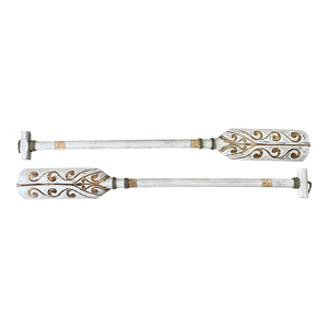 Wooden Paddle Carved set of 2