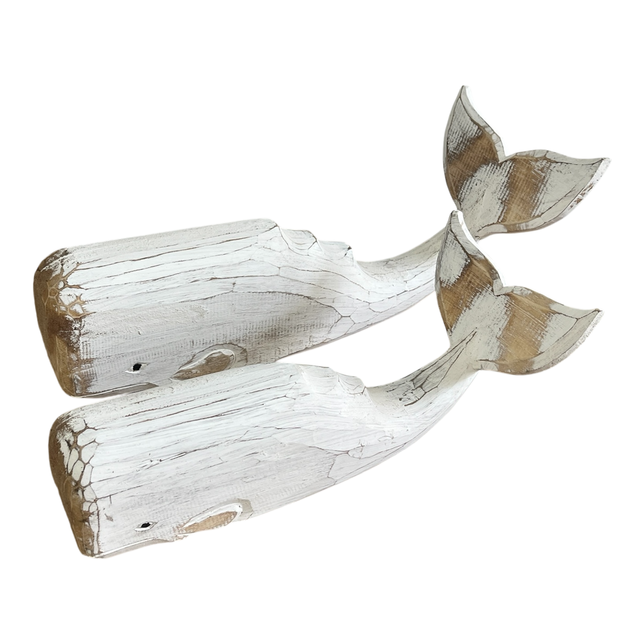 Wooden Whale Set of 2