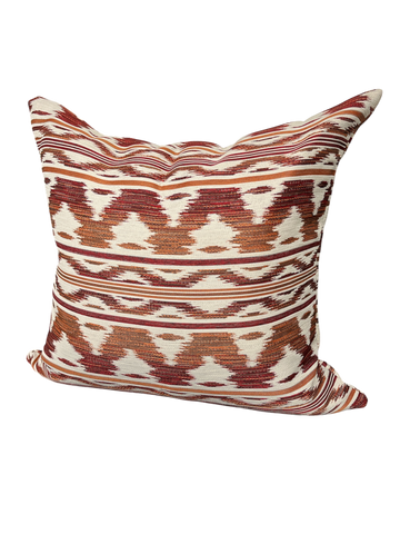 Scatter Cushion Cover Woven Geometric Design 50x50cm Rust