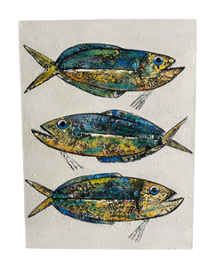 Art Painting "Three Happy Fishes" 80 X100cm