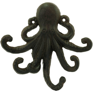 Cast Iron Wall Hook Octopus