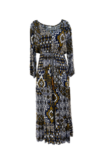 Ladies Long Dress - Boho Multi Print