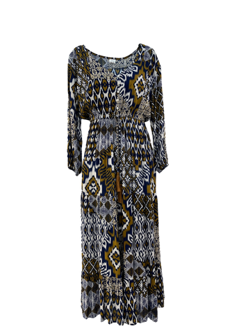 Ladies Long Dress - Boho Multi Print