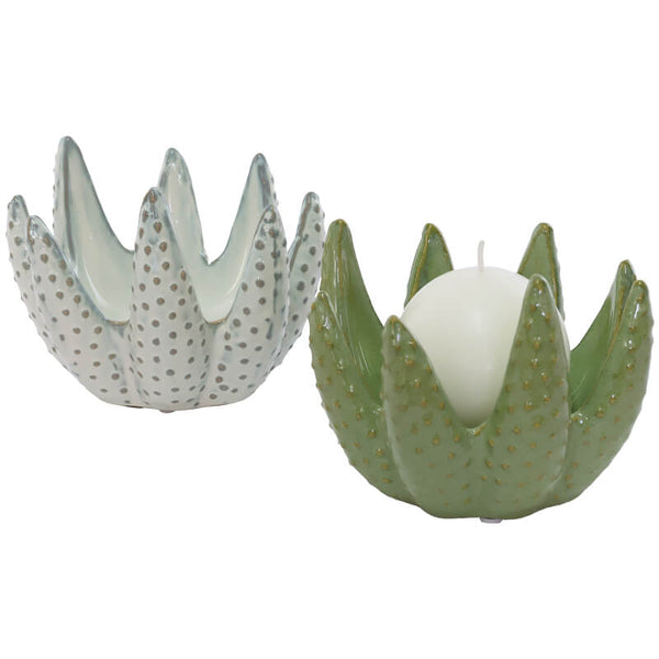 Candle Holder Aloe Green
