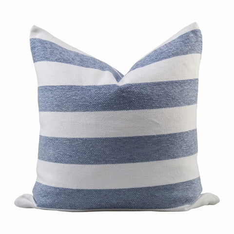 Scatter Cushion Cover 55x55cm - Blue Stripes