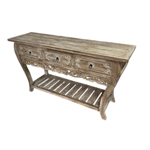 Console 3 drawer, curved legs