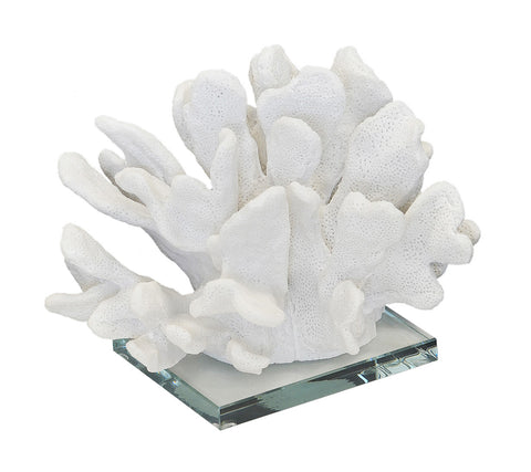 Decorative Synthetic Coral - Finger on glass stand