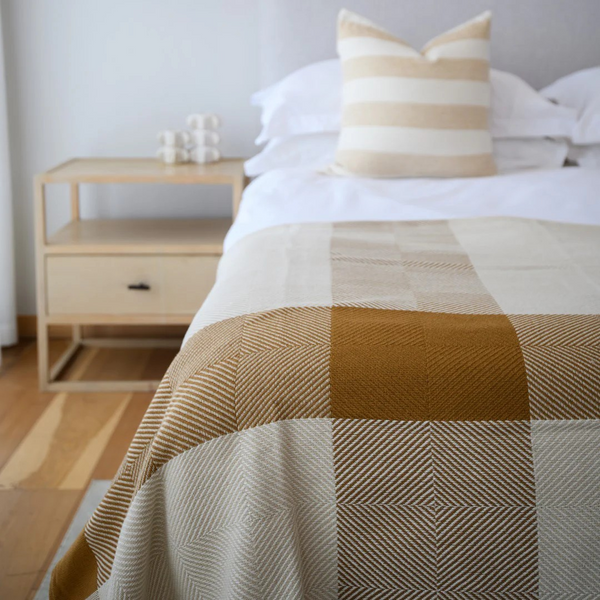 Throw Blanket 200x240cm Geometry Leather