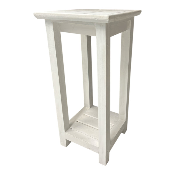 Cottage side table 70cm – natural wood finish, front view