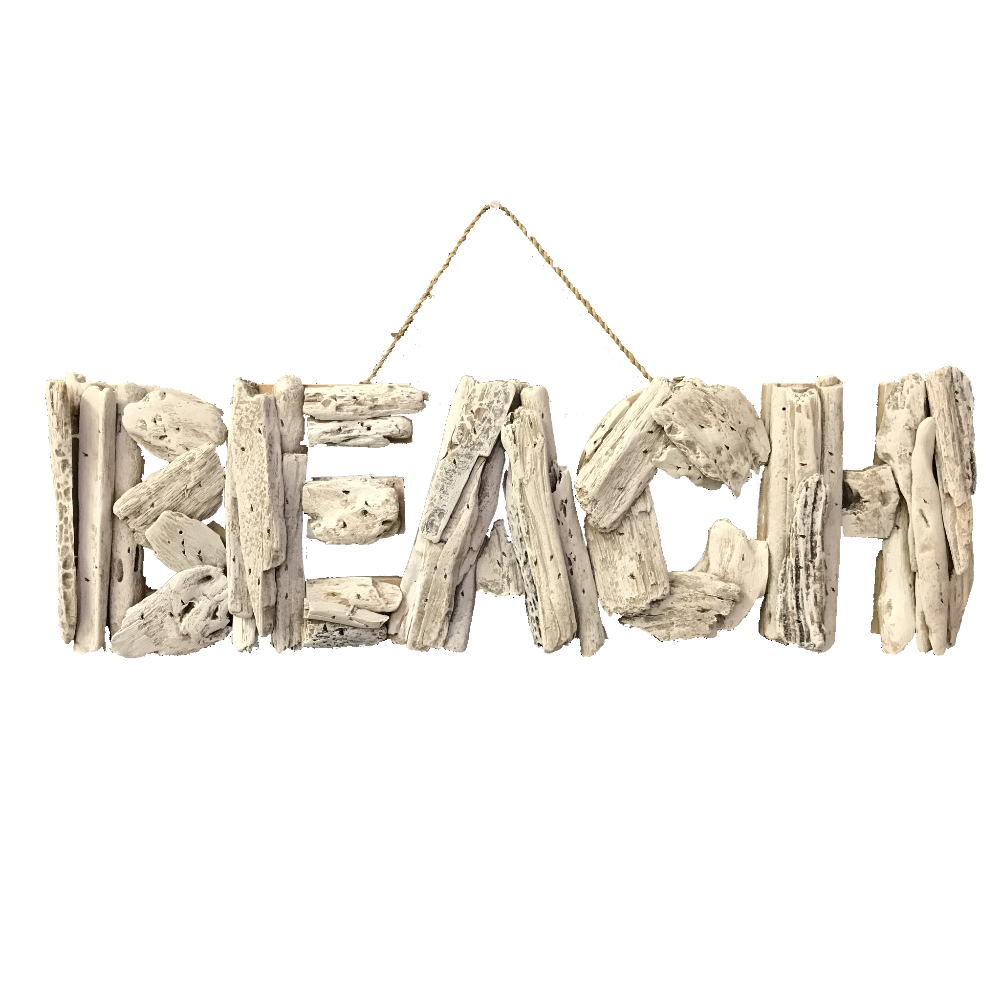 Driftwood word "BEACH"