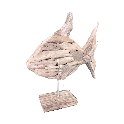 Driftwood Fish on Stand 60cm