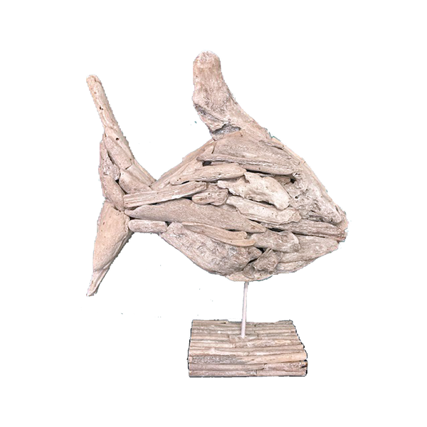 Driftwood Fish on Stand 60cm