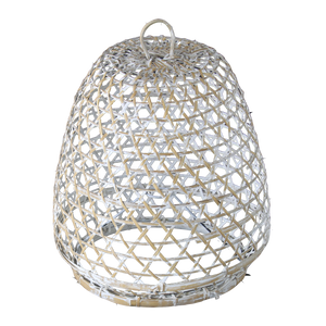 Pendant Rattan Chicken Cage White washed